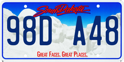 SD license plate 98DA48
