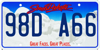 SD license plate 98DA66