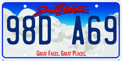 SD license plate 98DA69