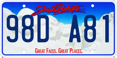 SD license plate 98DA81
