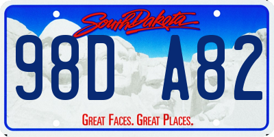 SD license plate 98DA82