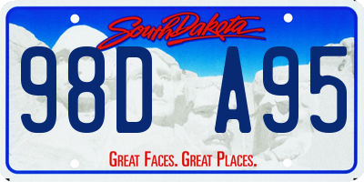SD license plate 98DA95