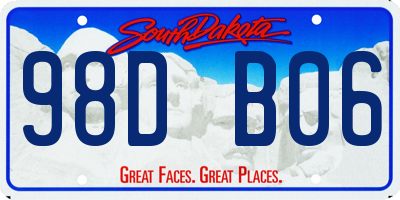 SD license plate 98DB06