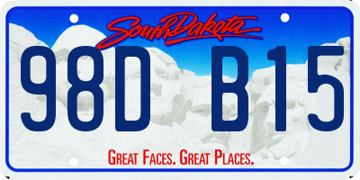 SD license plate 98DB15