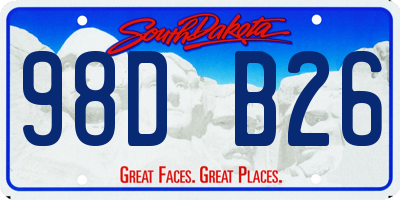 SD license plate 98DB26