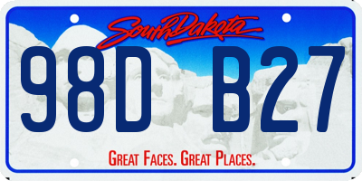 SD license plate 98DB27