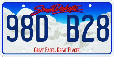 SD license plate 98DB28