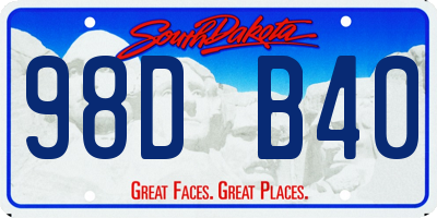 SD license plate 98DB40