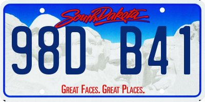 SD license plate 98DB41