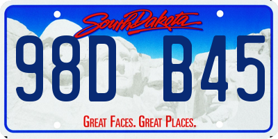 SD license plate 98DB45