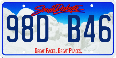 SD license plate 98DB46