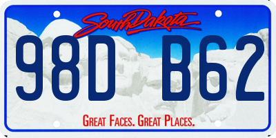 SD license plate 98DB62
