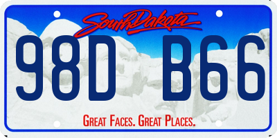 SD license plate 98DB66