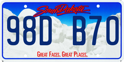 SD license plate 98DB70