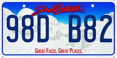 SD license plate 98DB82