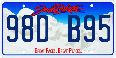 SD license plate 98DB95