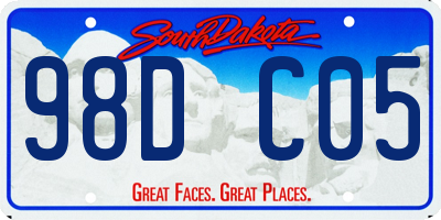 SD license plate 98DC05