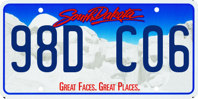 SD license plate 98DC06