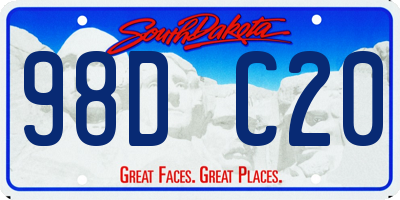 SD license plate 98DC20