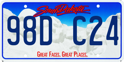 SD license plate 98DC24
