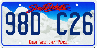 SD license plate 98DC26