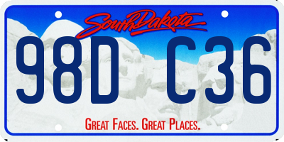 SD license plate 98DC36