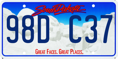 SD license plate 98DC37
