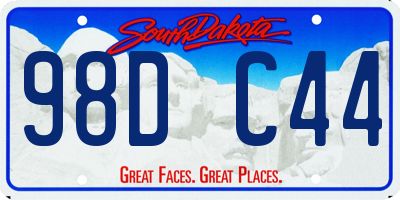 SD license plate 98DC44