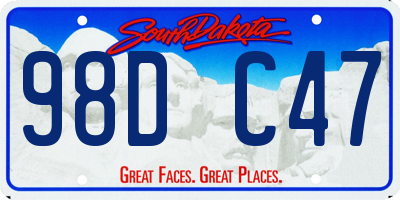 SD license plate 98DC47