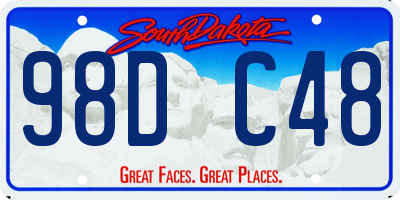 SD license plate 98DC48