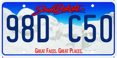 SD license plate 98DC50