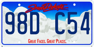 SD license plate 98DC54