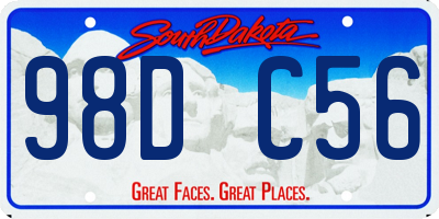 SD license plate 98DC56