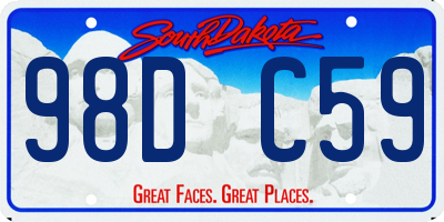SD license plate 98DC59