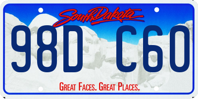 SD license plate 98DC60