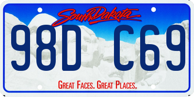 SD license plate 98DC69