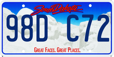SD license plate 98DC72