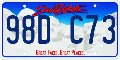 SD license plate 98DC73
