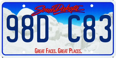 SD license plate 98DC83