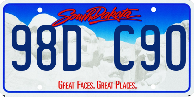 SD license plate 98DC90