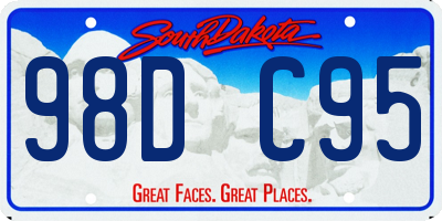 SD license plate 98DC95