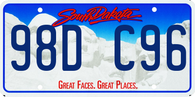 SD license plate 98DC96
