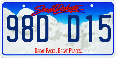 SD license plate 98DD15