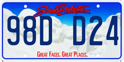 SD license plate 98DD24