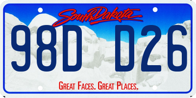 SD license plate 98DD26