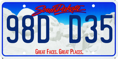 SD license plate 98DD35