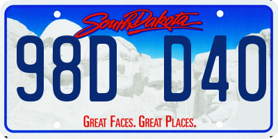 SD license plate 98DD40