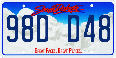 SD license plate 98DD48