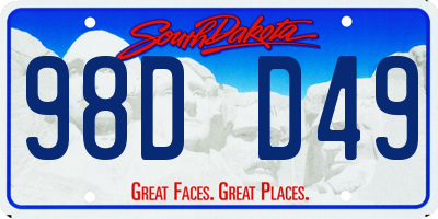 SD license plate 98DD49
