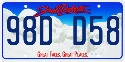 SD license plate 98DD58